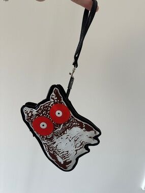 Vintage Hooters Black Owl Wristlet